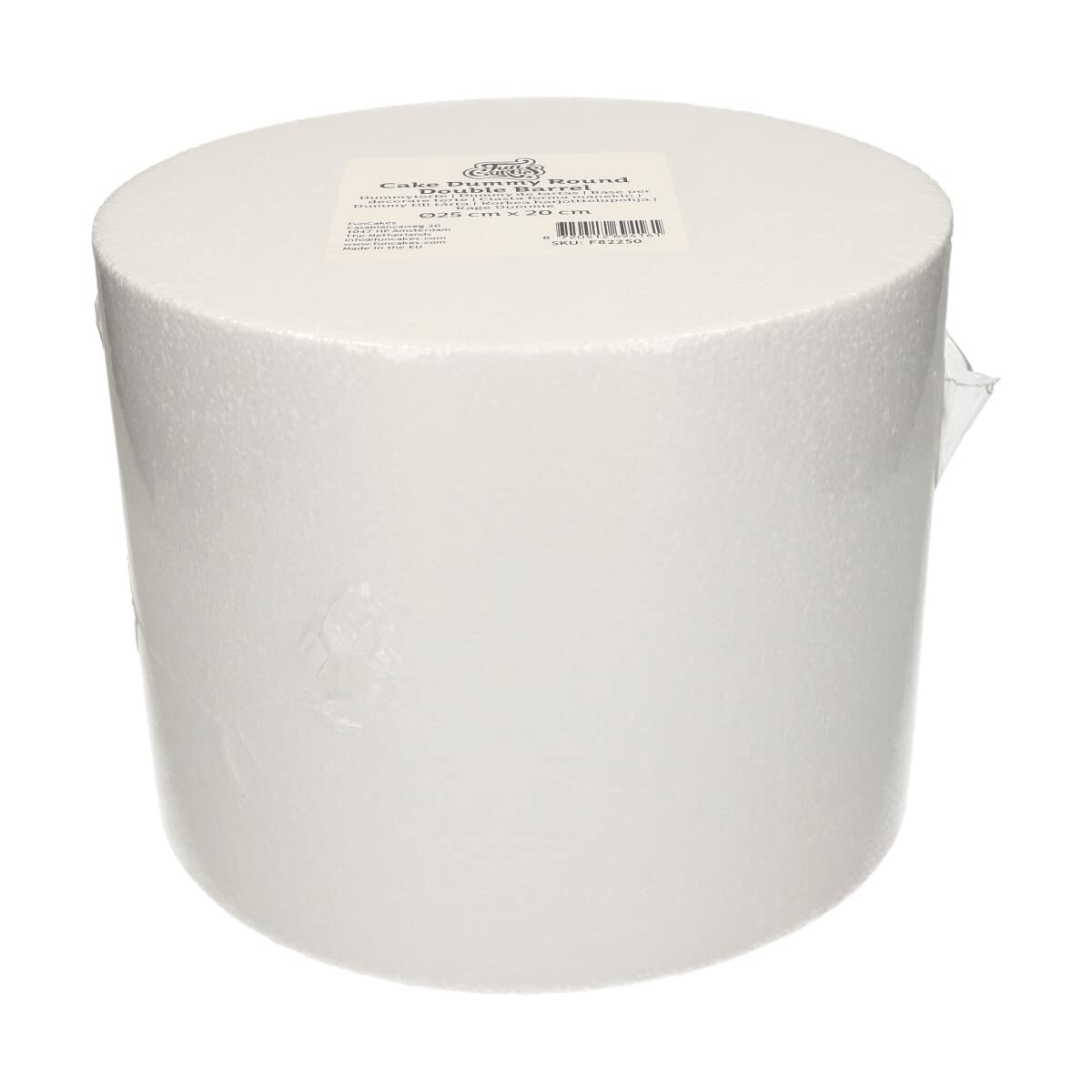 funcakes-cake-dummy-round-double-barrel-25-cm-x-20-cm-wei image 1