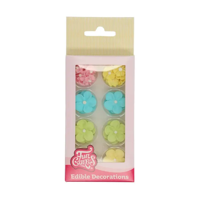 funcakes-sugar-decorations-zuckerbl-ten-pastel-mix-pastellfarbene-blumen-32-st-c image 1