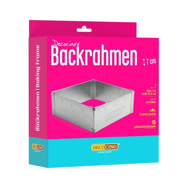 decocino-backrahmen-7cm-h-he-verstellbarer-rechteckiger-tortenrahmen-20-37-cm image 1
