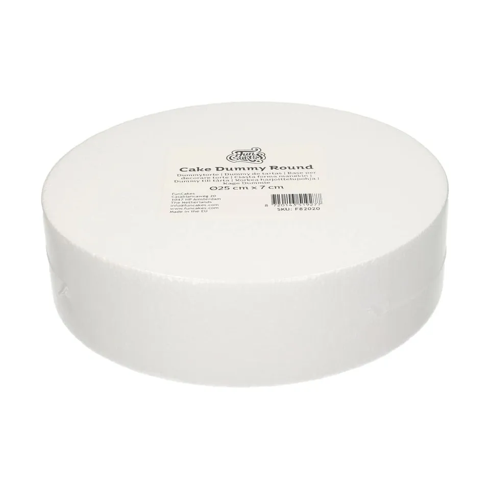 funcakes-cake-dummy-round-styropor-torte-25-x-7-cm image 1