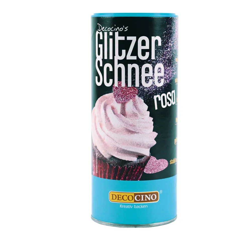 decocino-glitzer-schnee-rosa-100g-essbarer-glitzer image 1