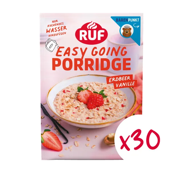 ruf-monats-vorrat-porridge-erdbeer-vanille-30-st-ck-haferbrei image 1