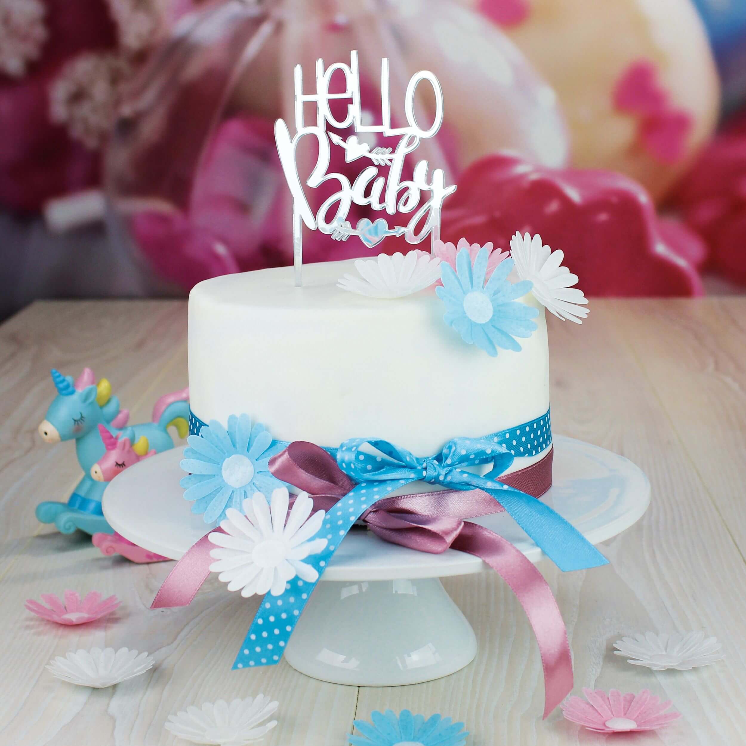 decocino-cake-topper-hello-baby-tortenstecker-aus-acryl-in-spiegel-silber image 2