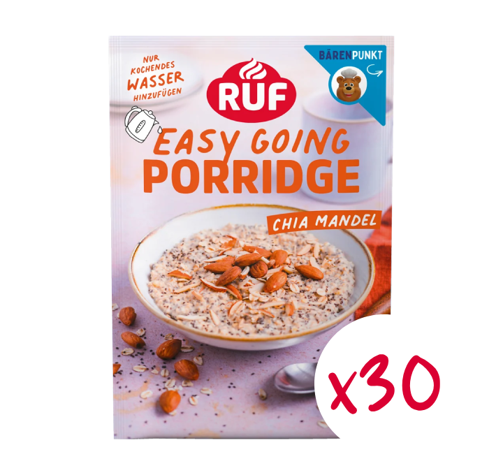 ruf-monats-vorrat-porridge-chia-mandel-to-go-30-x-60-g image 1