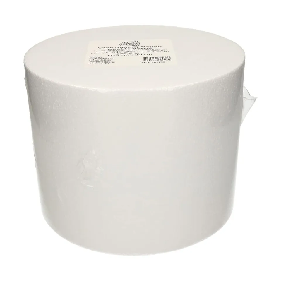 funcakes-cake-dummy-round-double-barrel-25-cm-x-20-cm-wei image 1
