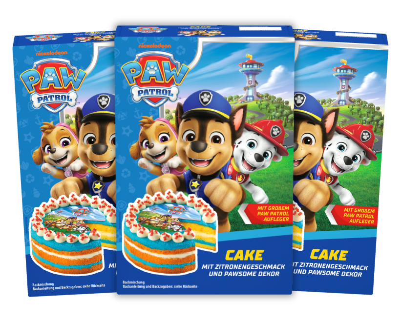 ruf-paw-patrol-cake-backmischung-set-3-st-ck-zitrone-mit-dekor image 1