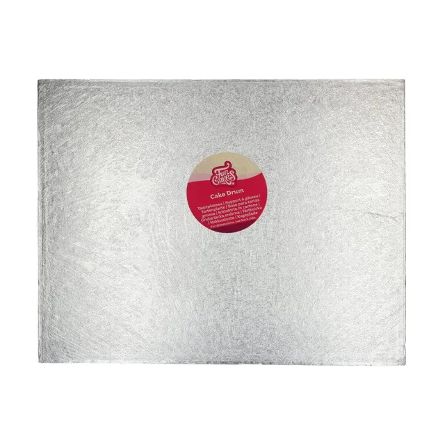 funcakes-cake-drum-rechteckig-tortenunterlage-silber-45-5-x-35-5-cm image 1