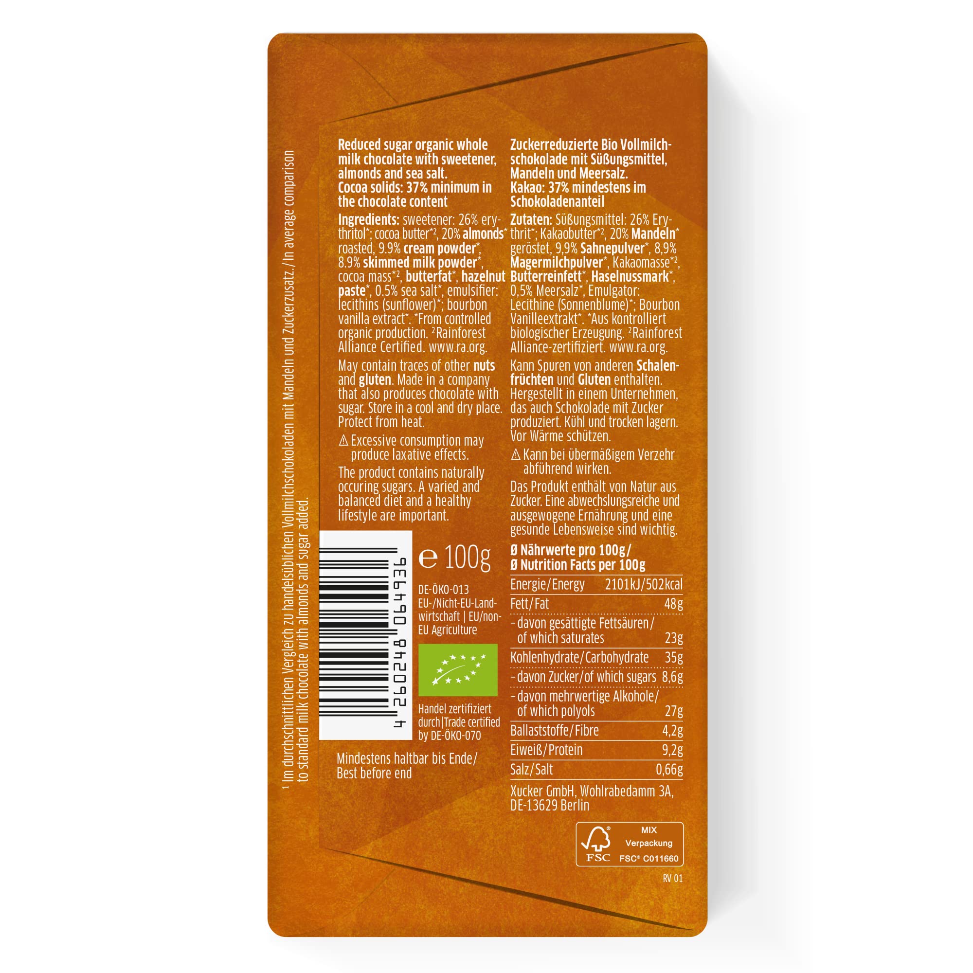 xucker-bio-schokolade-ohne-zucker-mandel-meersalz-100-g image 4