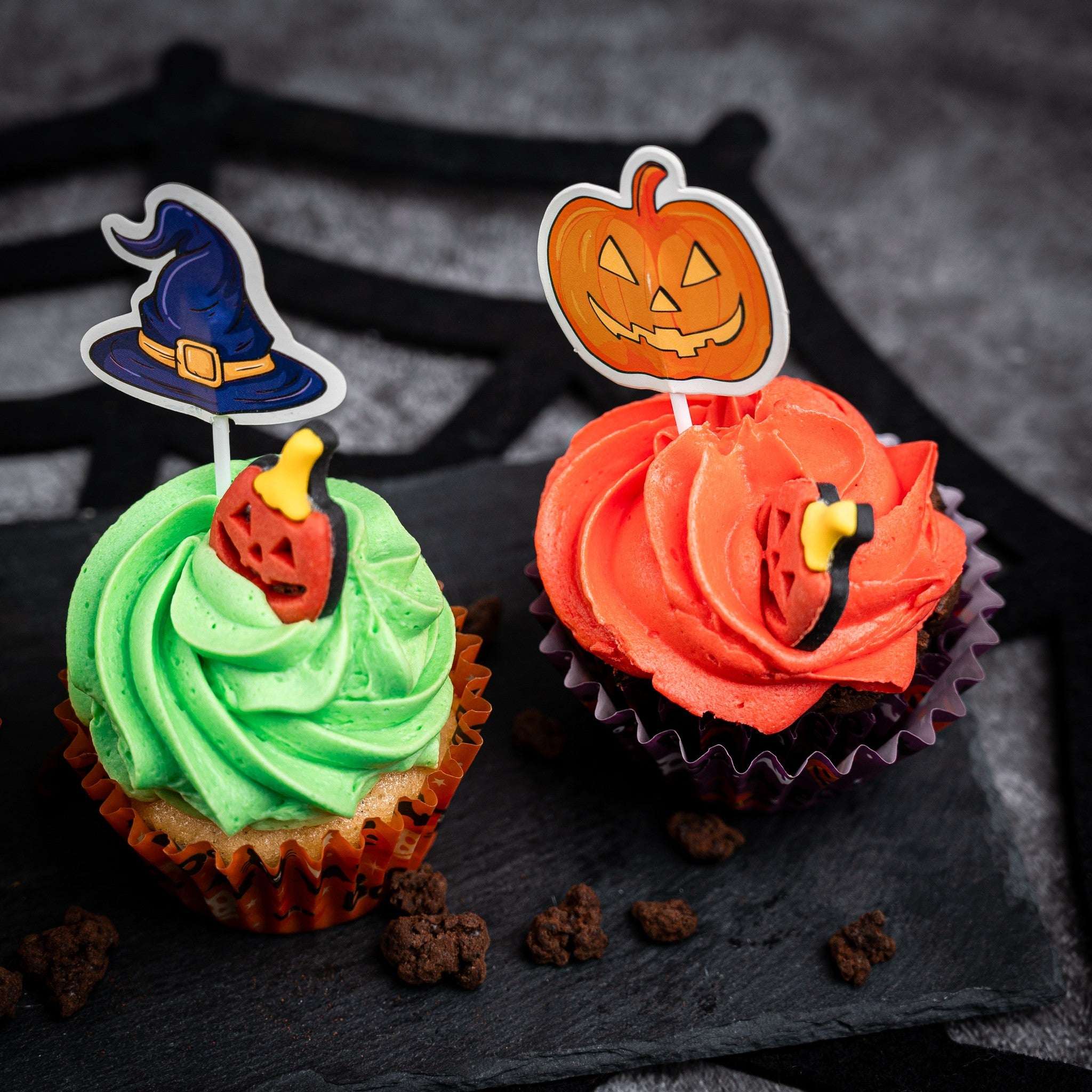 decocino-cake-topper-halloween-12-st-ck-party-pieker-tortendeko image 2