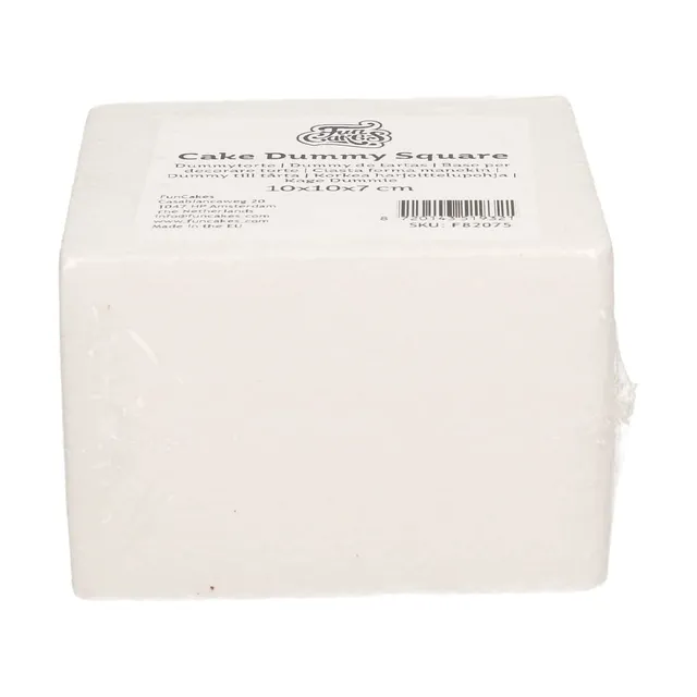 funcakes-cake-dummy-square-10x10x7-cm-styropor-torte-eckig image 1