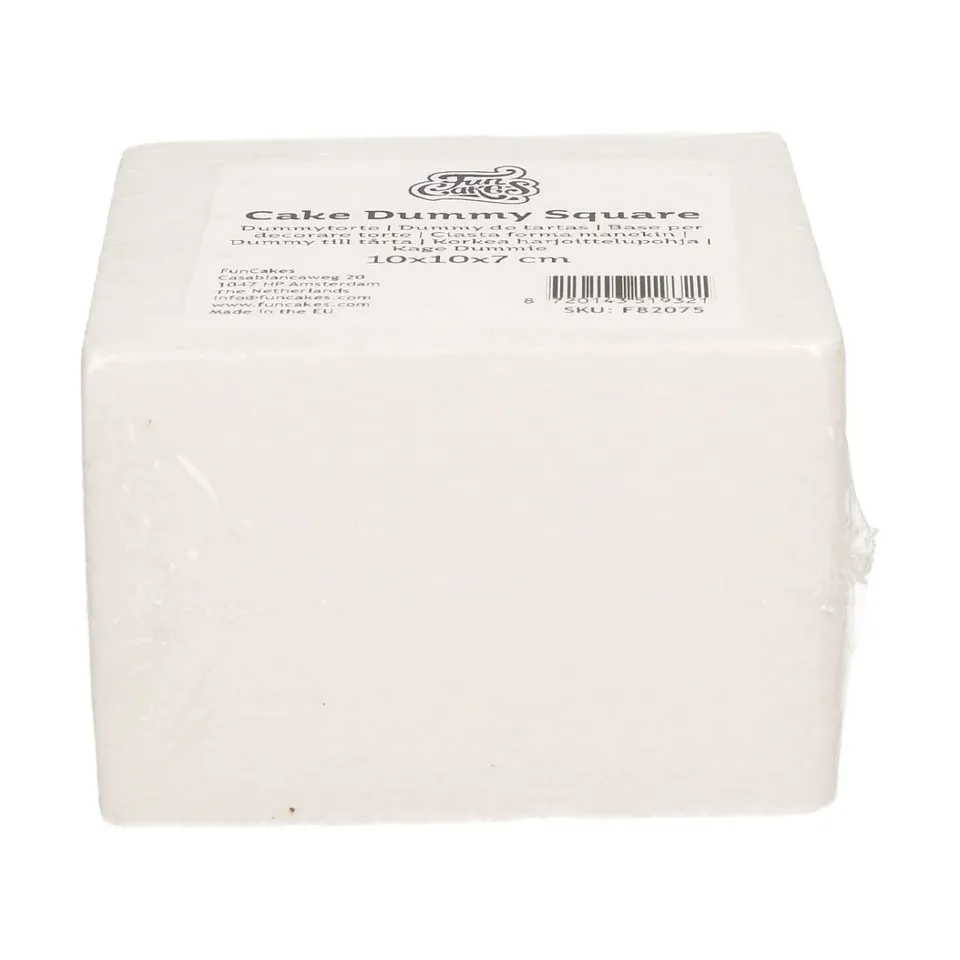 funcakes-cake-dummy-square-10x10x7-cm-styropor-torte-eckig image 1