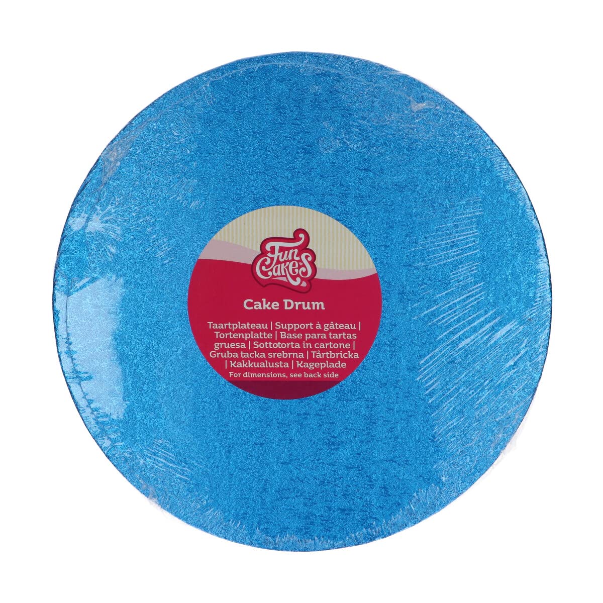 funcakes-cake-drum-rund-tortenunterlage-blau-25-cm-12-mm image 1