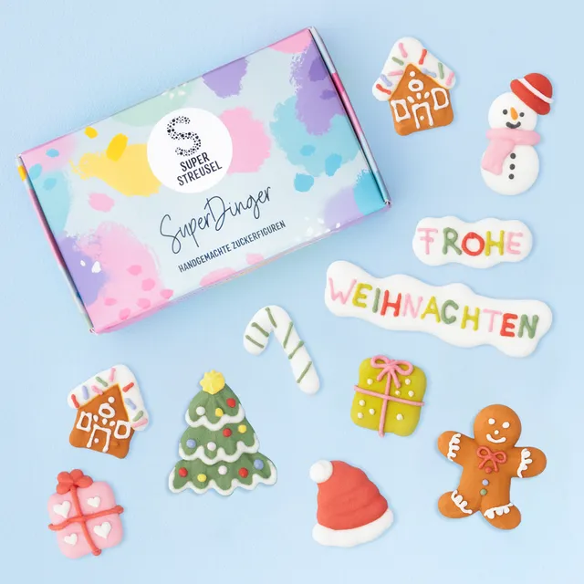 super-streusel-superdinger-froheweihnacht-zuckerfiguren-weihnachten image 1
