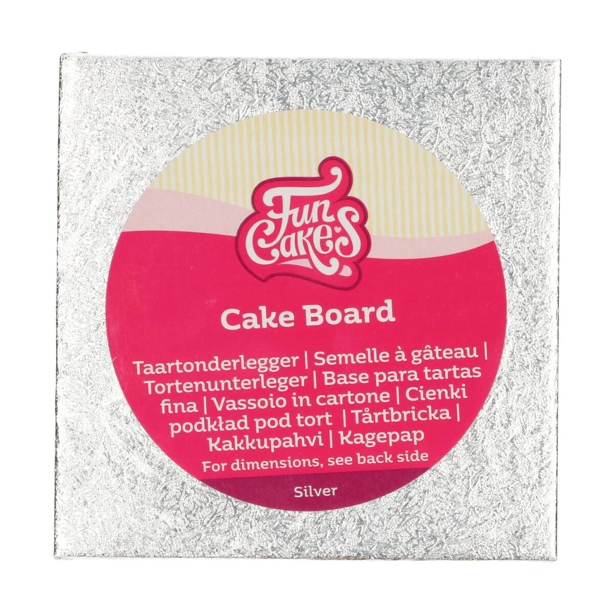 funcakes-cake-board-square-tortenunterlage-silber-27-5x27-5-cm image 3