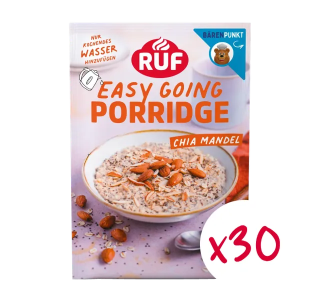 ruf-monats-vorrat-porridge-chia-mandel-to-go-30-x-60-g image 1