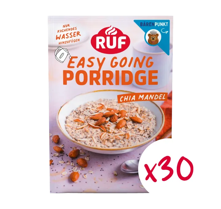 ruf-monats-vorrat-porridge-chia-mandel-to-go-30-x-60-g image 1