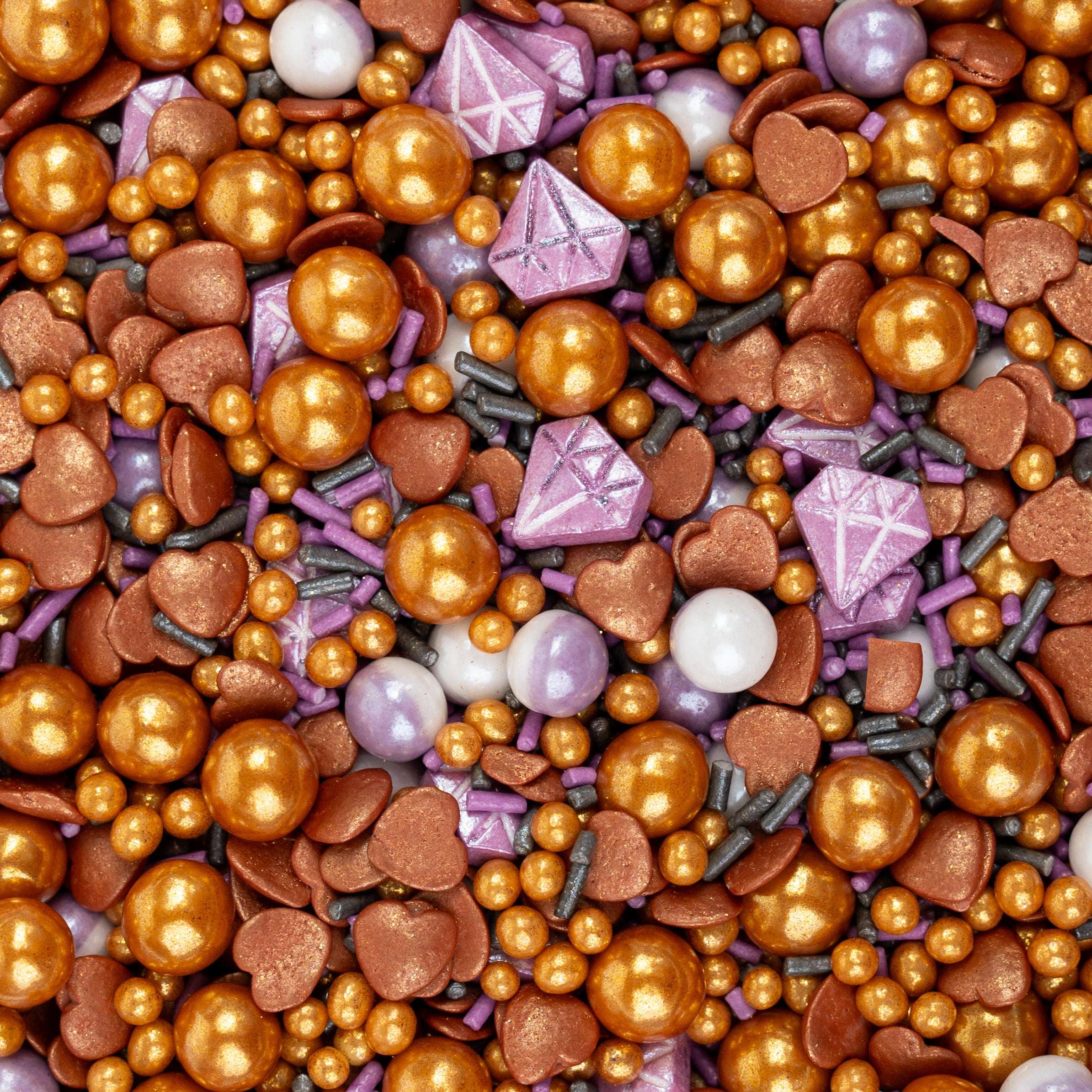 decocino-zuckerstreusel-royal-treasure-by-sally-130g-gold-violett-mix image 2