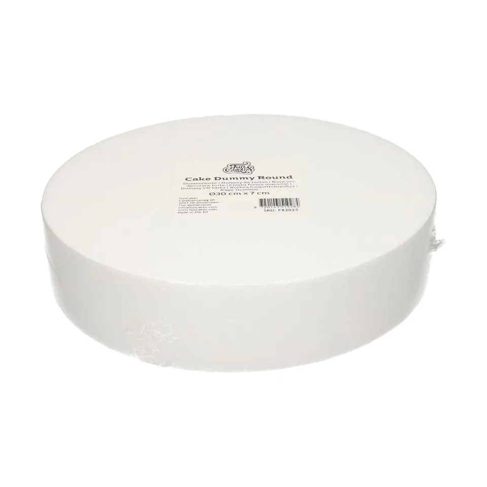 funcakes-cake-dummy-round-styropor-torte-30x7-cm image 1