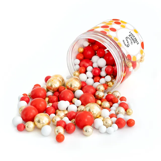super-streusel-glockenspiel-schokokugeln-mix-rot-wei-gold-knusperkugeln image 1