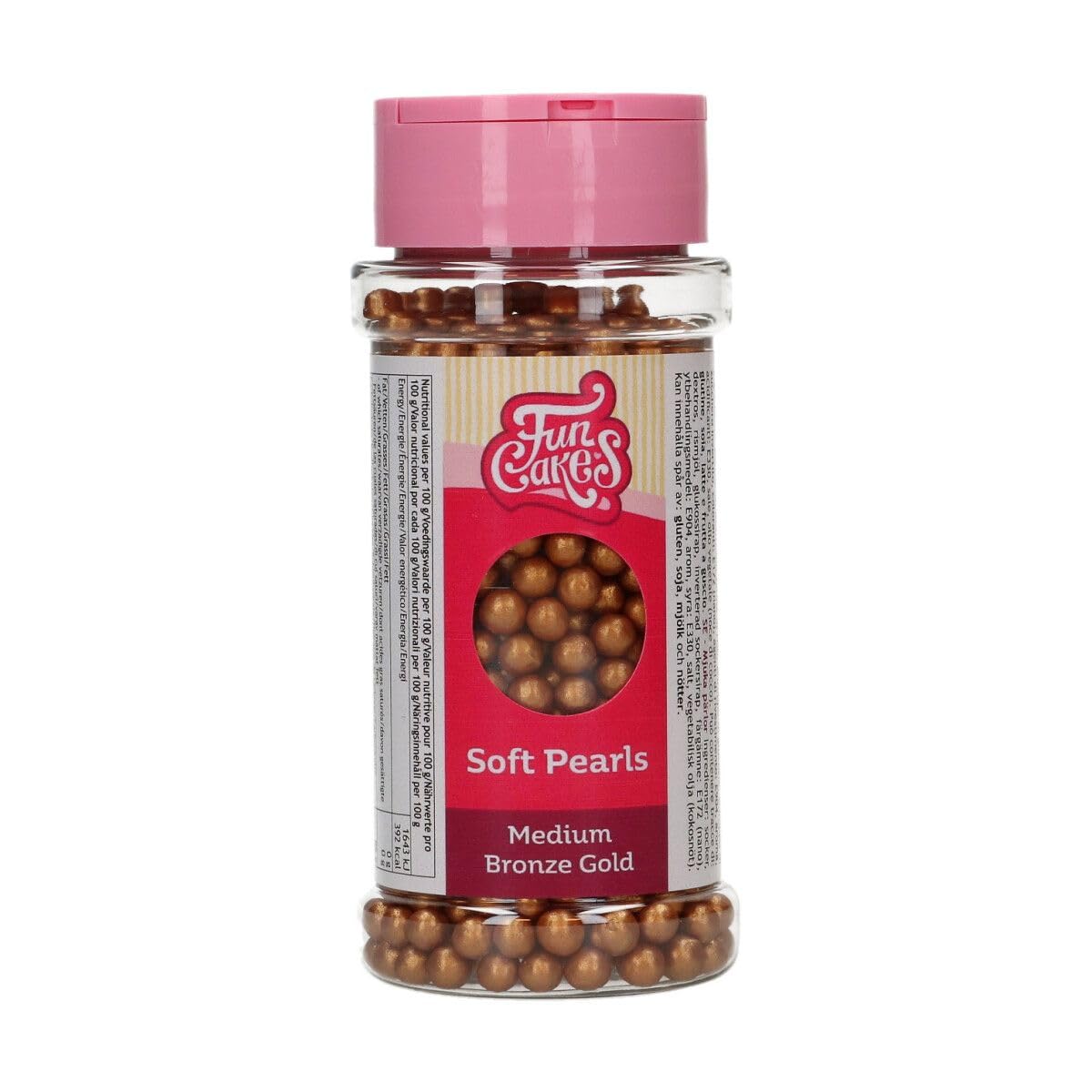 funcakes-soft-pearls-zuckerperlen-medium-rosa-white-500-g image 3