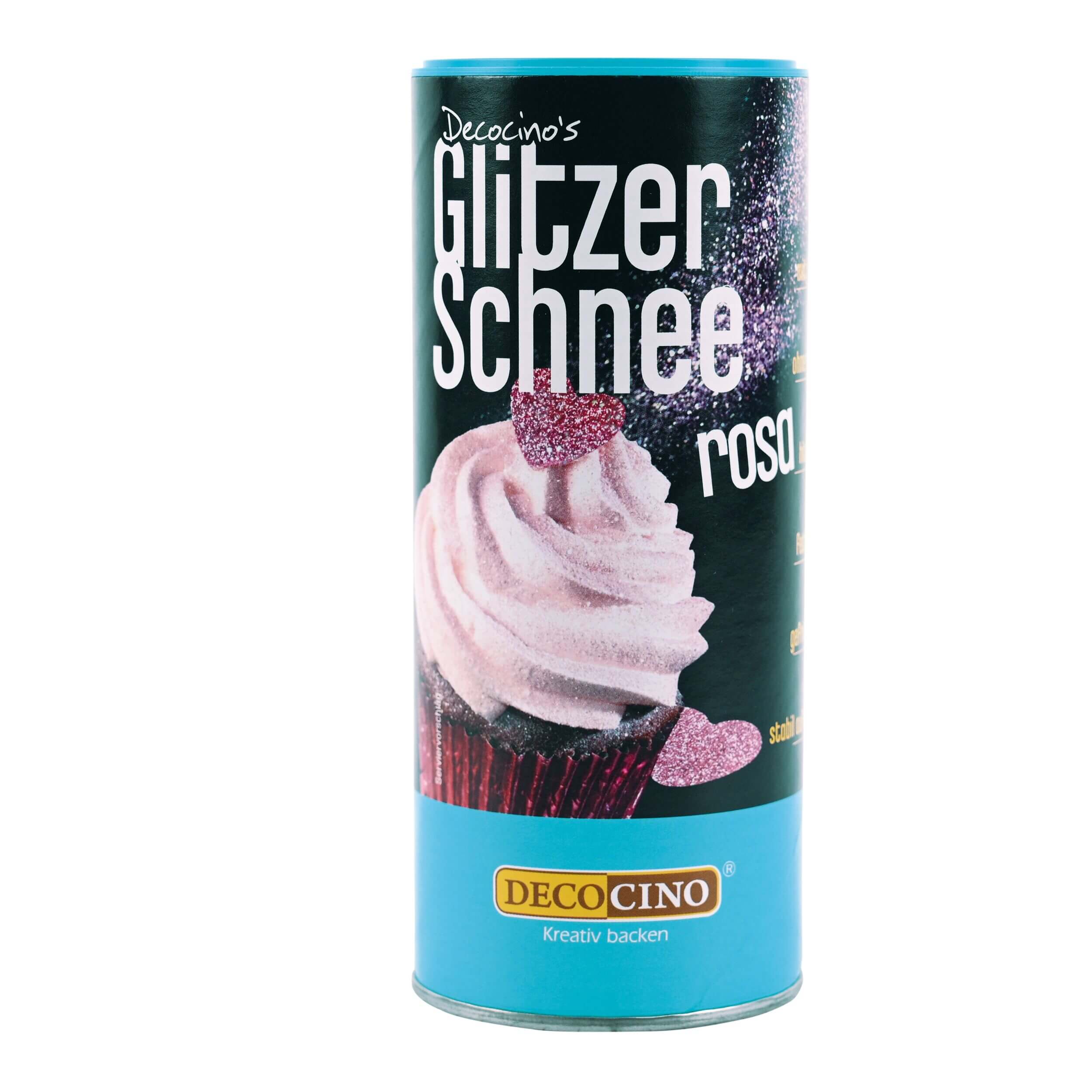 decocino-glitzer-schnee-rosa-100g-essbarer-glitzer image 1