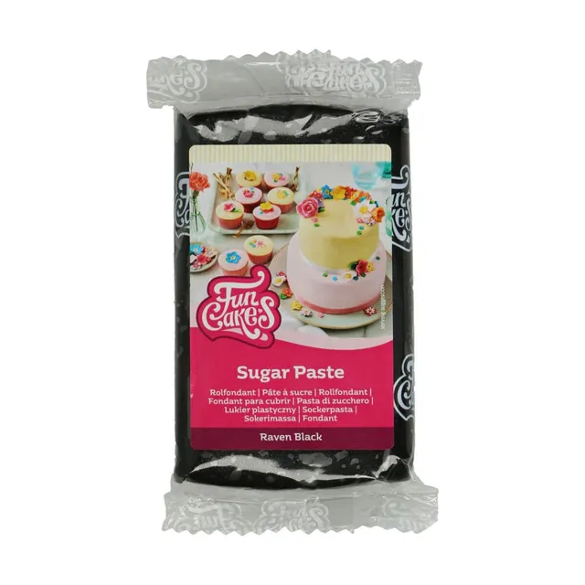funcakes-rollfondant-raven-black-sugar-paste-schwarz-250-g image 1