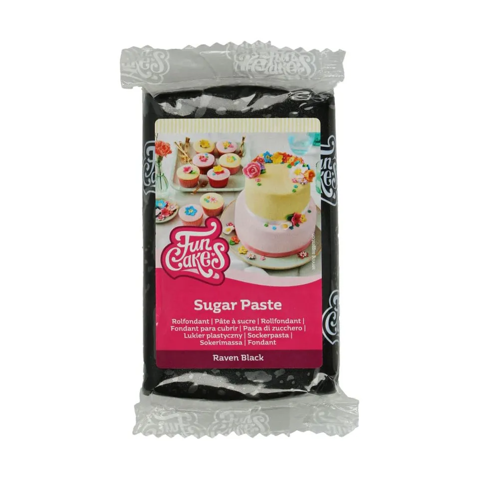 funcakes-rollfondant-raven-black-sugar-paste-schwarz-250-g image 1