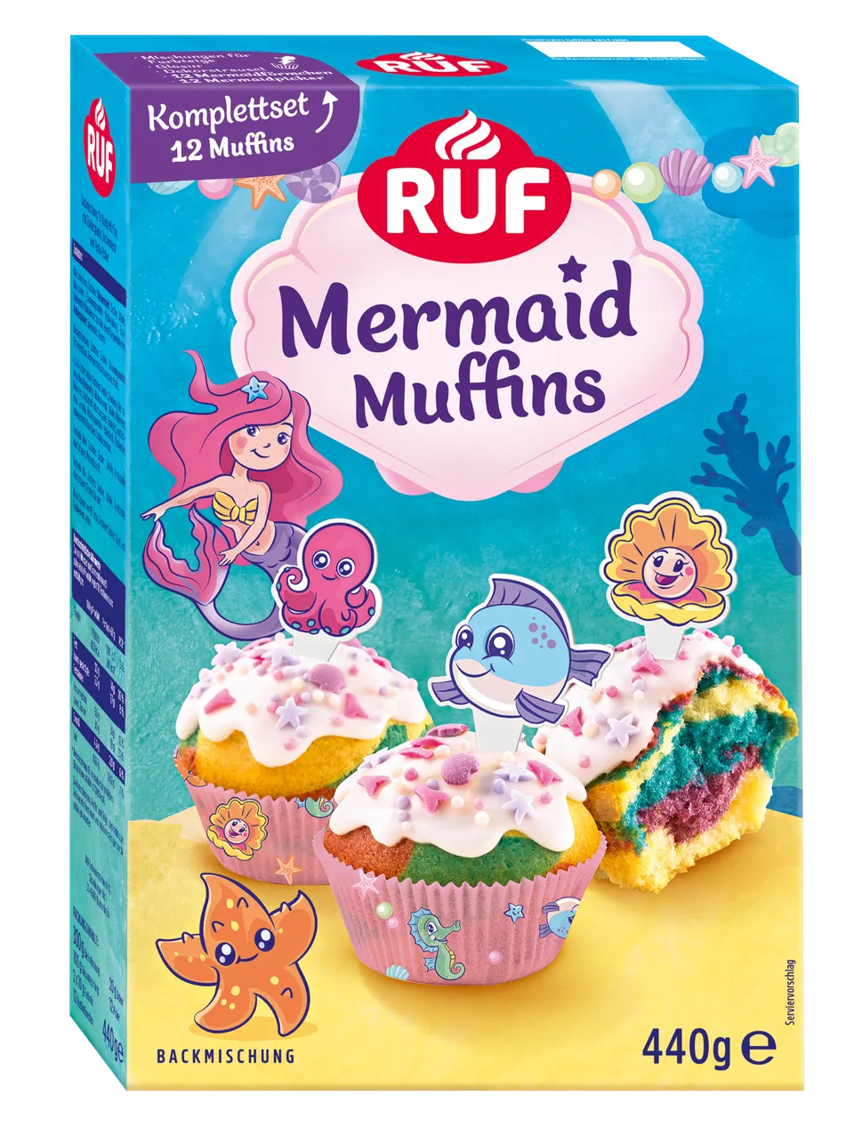 ruf-mermaid-muffins-kinder-backmischung-440g image 1