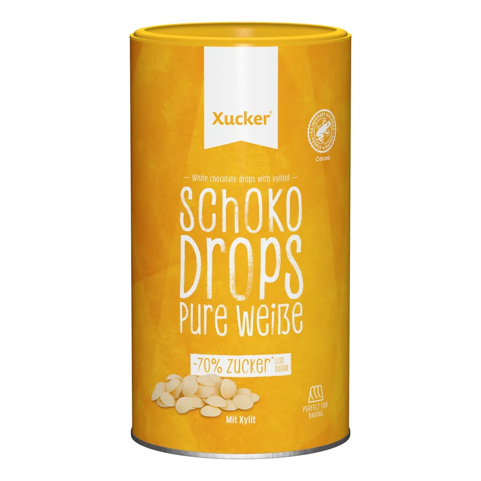 xucker-schoko-drops-wei-e-schokolade-750-g-mit-xylit-min-35-kakaoanteil image 1