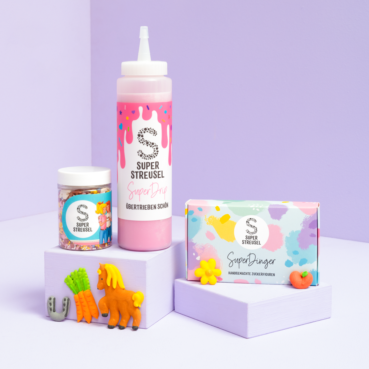 super-streusel-pferdefreunde-produkt-set-mit-streuselmix-und-superdrip image 1