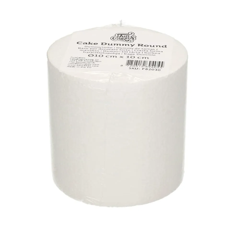 funcakes-cake-dummy-round-styropor-torte-10x10-cm image 1