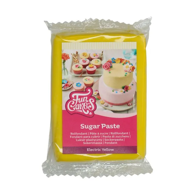 funcakes-rollfondant-electric-yellow-250-g-sugar-paste-zum-eindecken image 1
