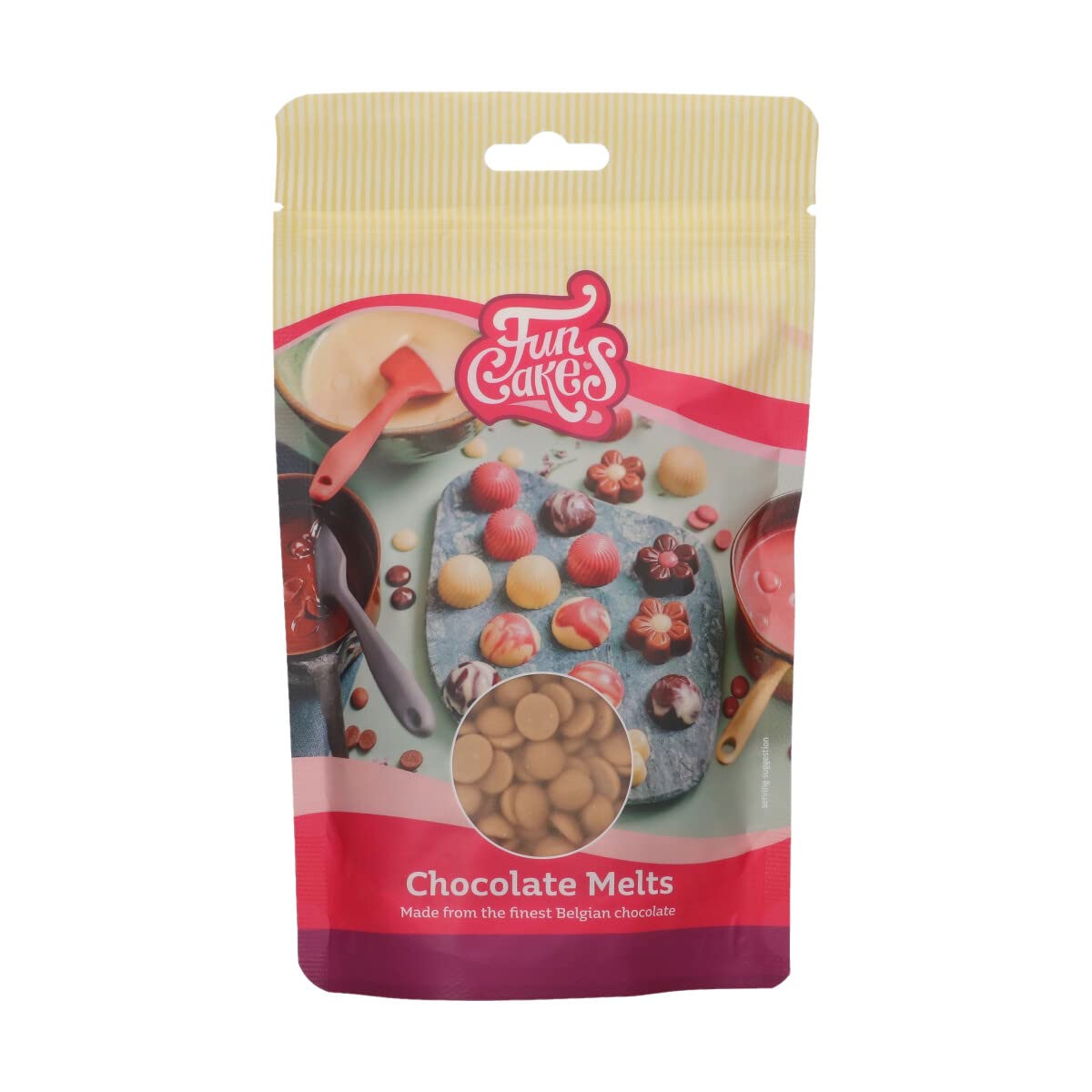 funcakes-chocolate-melts-gold-200-g-belgische-schmelzschokolade image 1