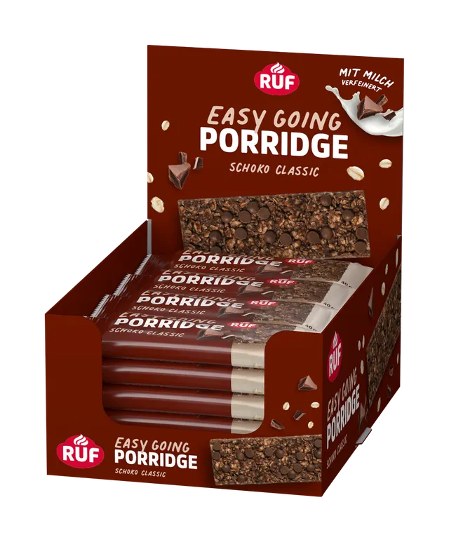 ruf-porridge-riegel-schoko-classic-16er-box-haferriegel-mit-schokolade image 1