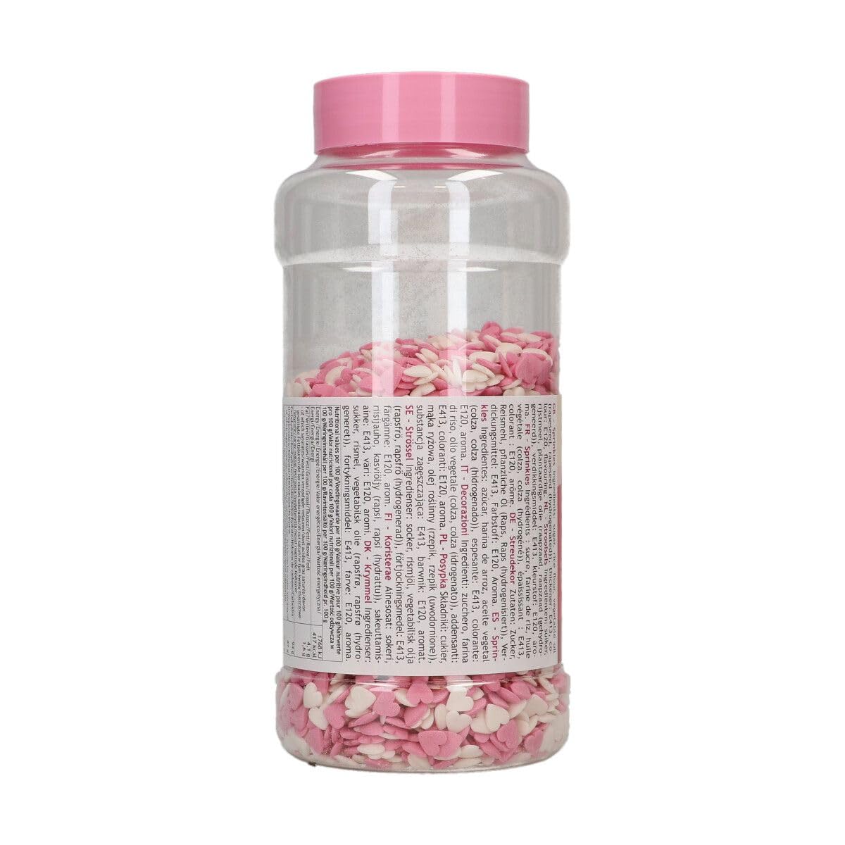 funcakes-sprinkles-zuckerstreusel-hearts-pink-white-450-g image 2