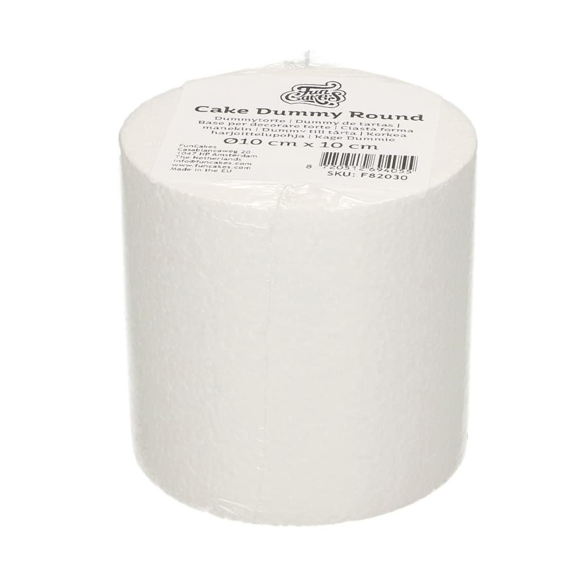 funcakes-cake-dummy-round-styropor-torte-10x10-cm image 1