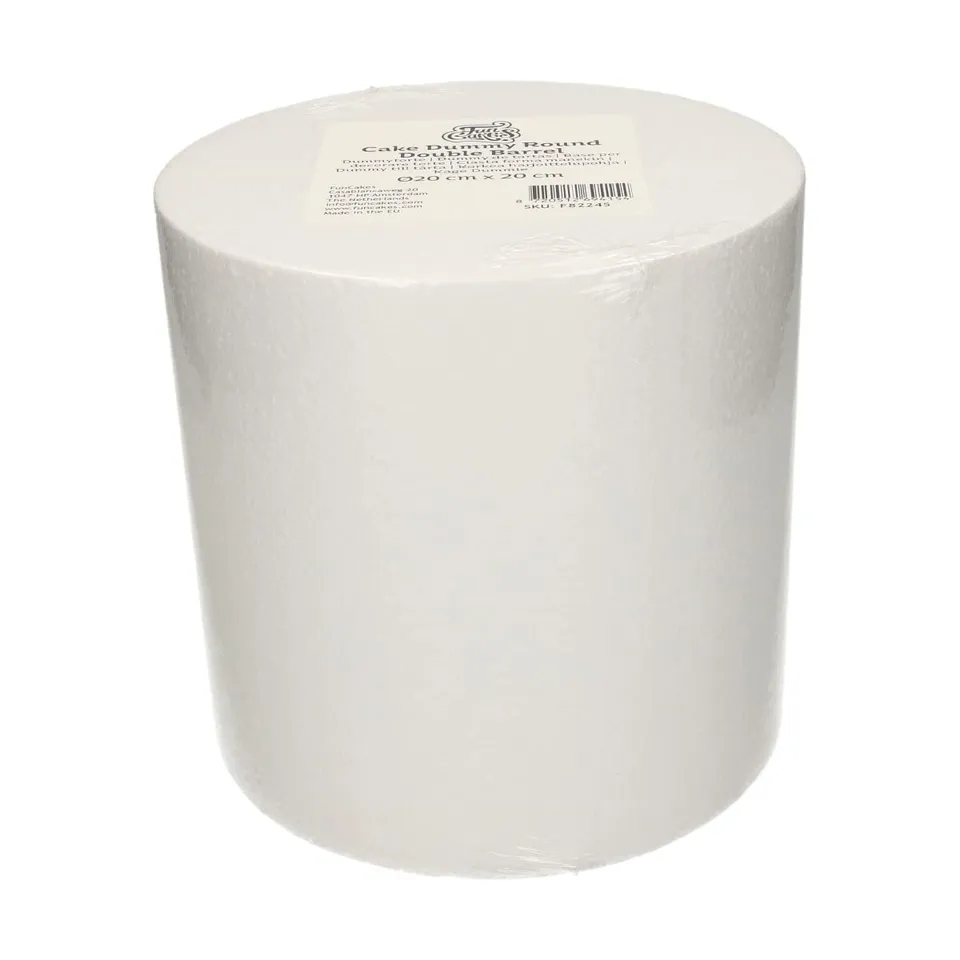 funcakes-cake-dummy-rund-double-barrel-20-cm-x-20-cm image 1