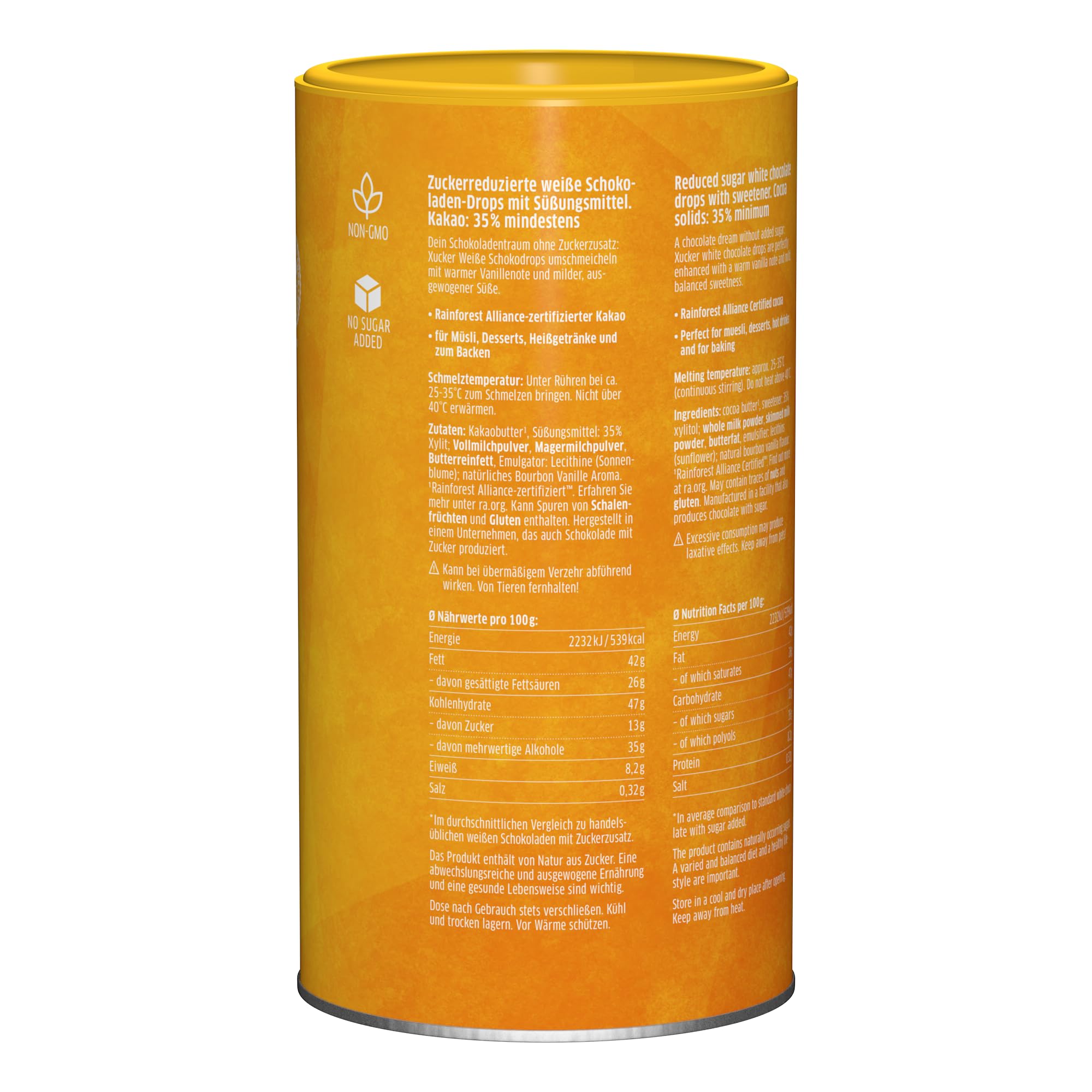 xucker-schoko-drops-wei-e-schokolade-750-g-mit-xylit-min-35-kakaoanteil image 2