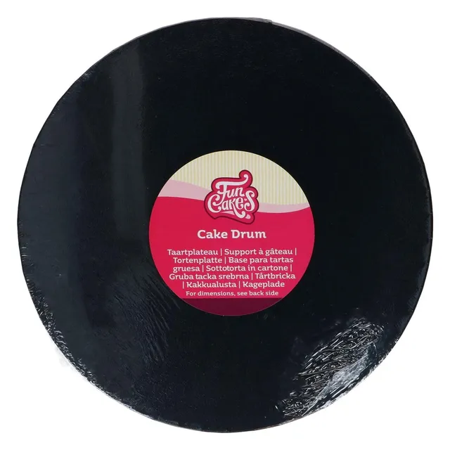 funcakes-cake-drum-round-tortenunterlage-schwarz-25-cm image 1
