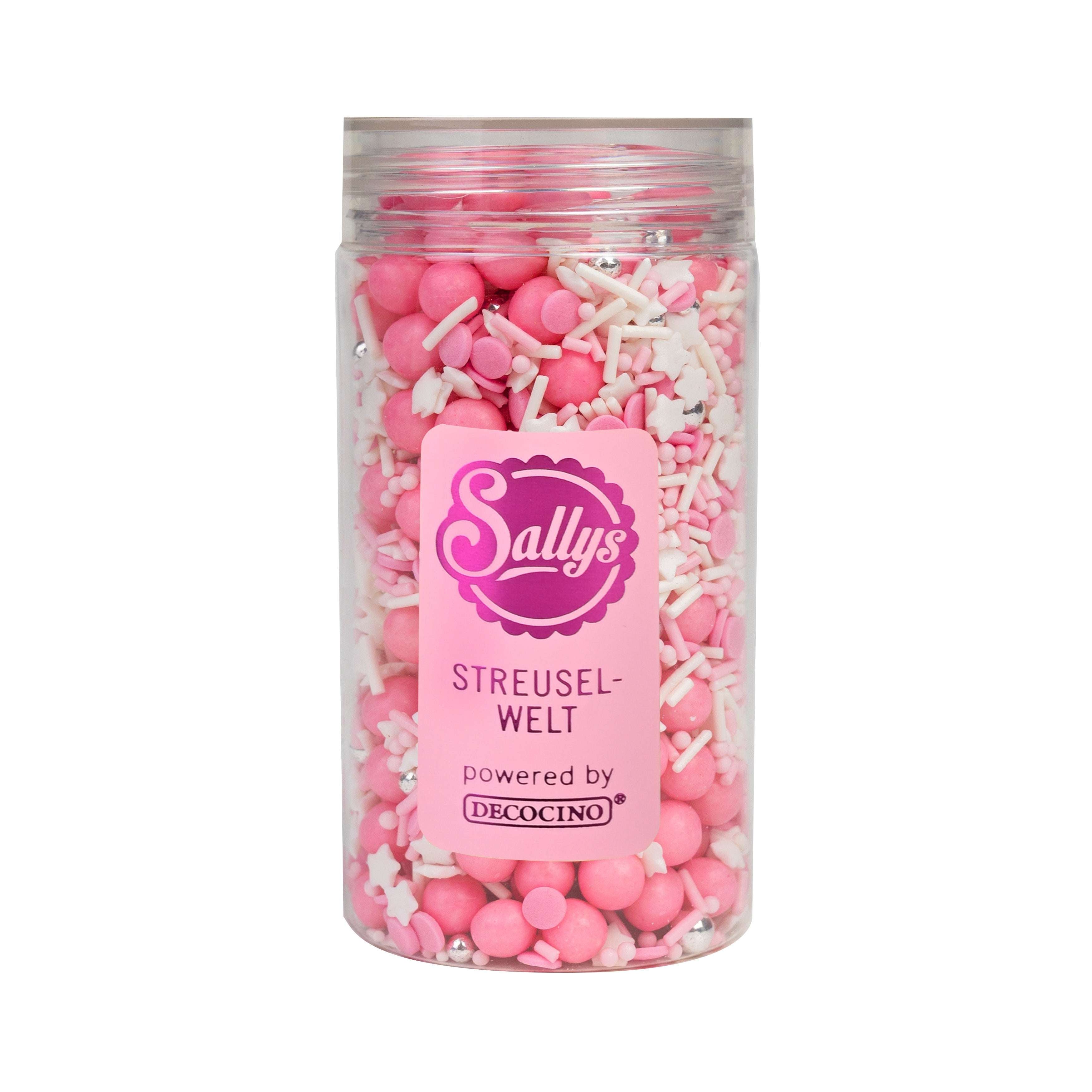 decocino-zuckerstreusel-rose-moments-mix-by-sally-130g-rosa-silber-mix image 1