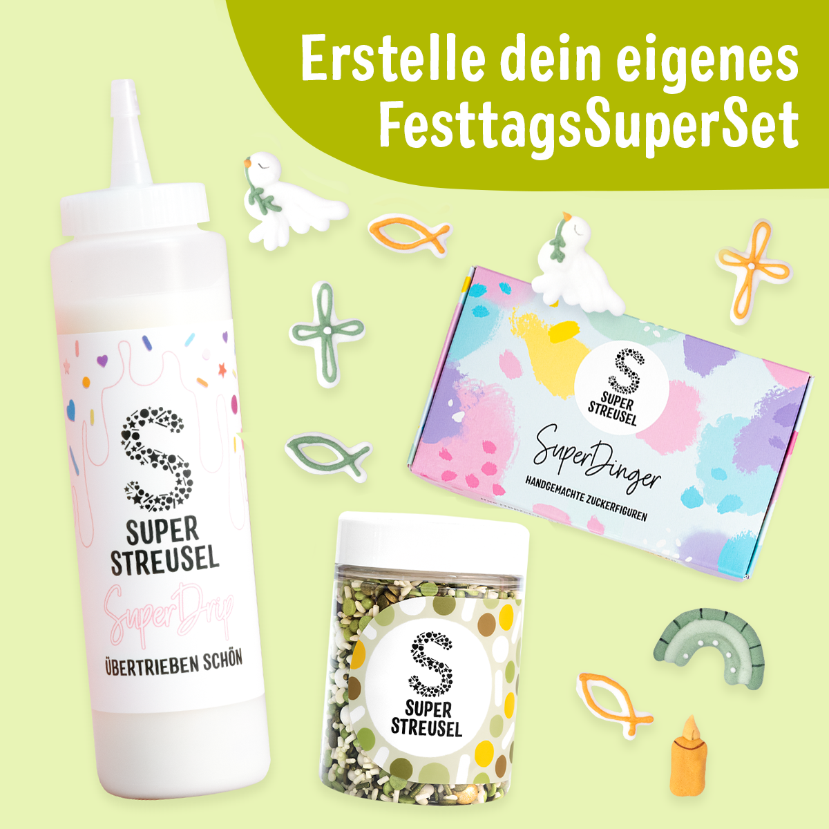 super-streusel-festtagssuperset-taufe-kommunion-konfirmation-3-teilig image 1