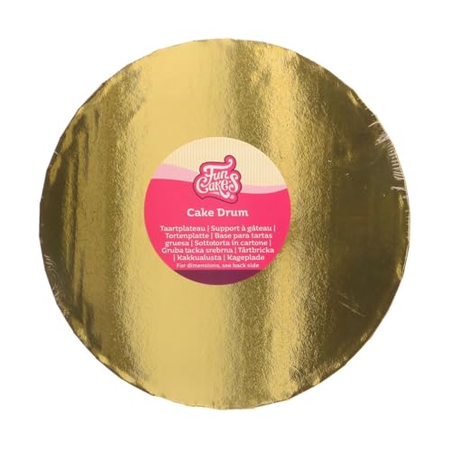 funcakes-cake-drum-rund-gold-tortenunterlage-25-cm image 3