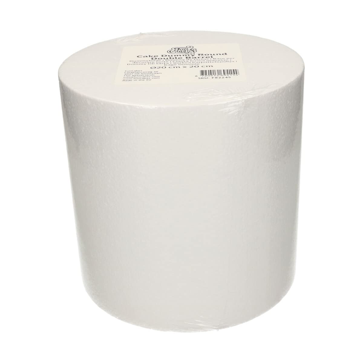funcakes-cake-dummy-rund-double-barrel-20-cm-x-20-cm image 1
