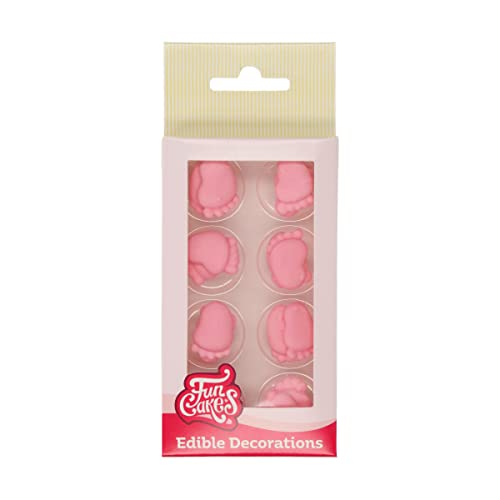 funcakes-zuckerfiguren-babyf-e-pink-16-st-ck-sugar-decorations image 4