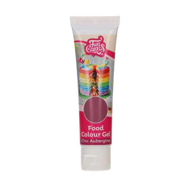 funcakes-food-colour-gel-chic-aubergine-lebensmittelfarbe-30-g image 1