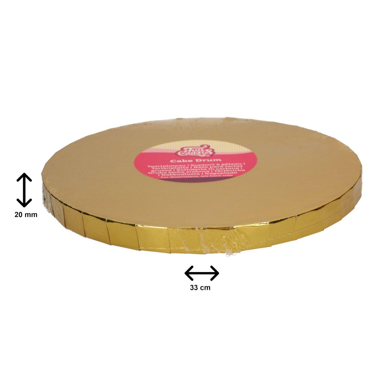 funcakes-cake-drum-round-tortenunterlage-gold-33-cm image 2
