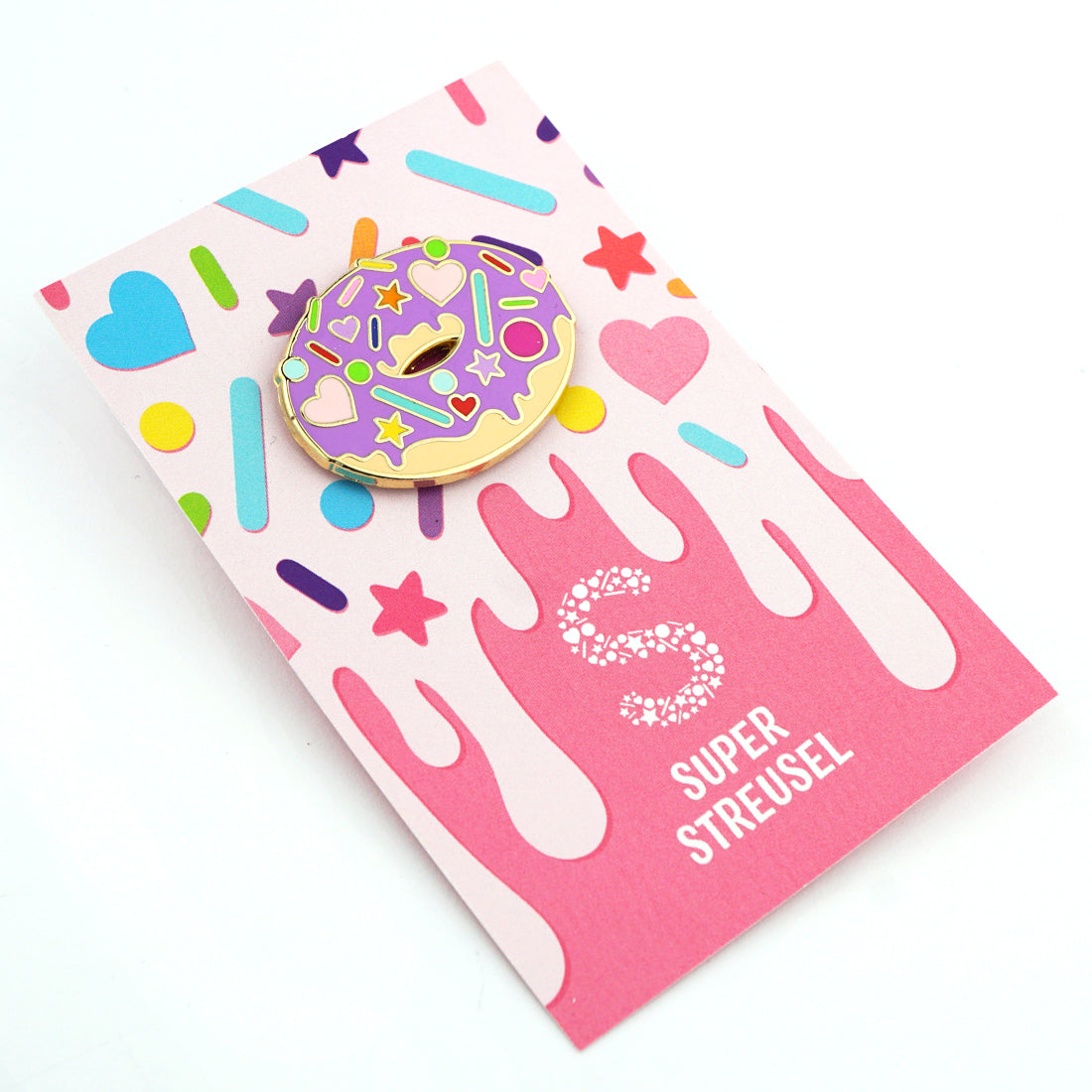 super-streusel-donut-pin-emaille-pin-mit-zuckerglasur image 3