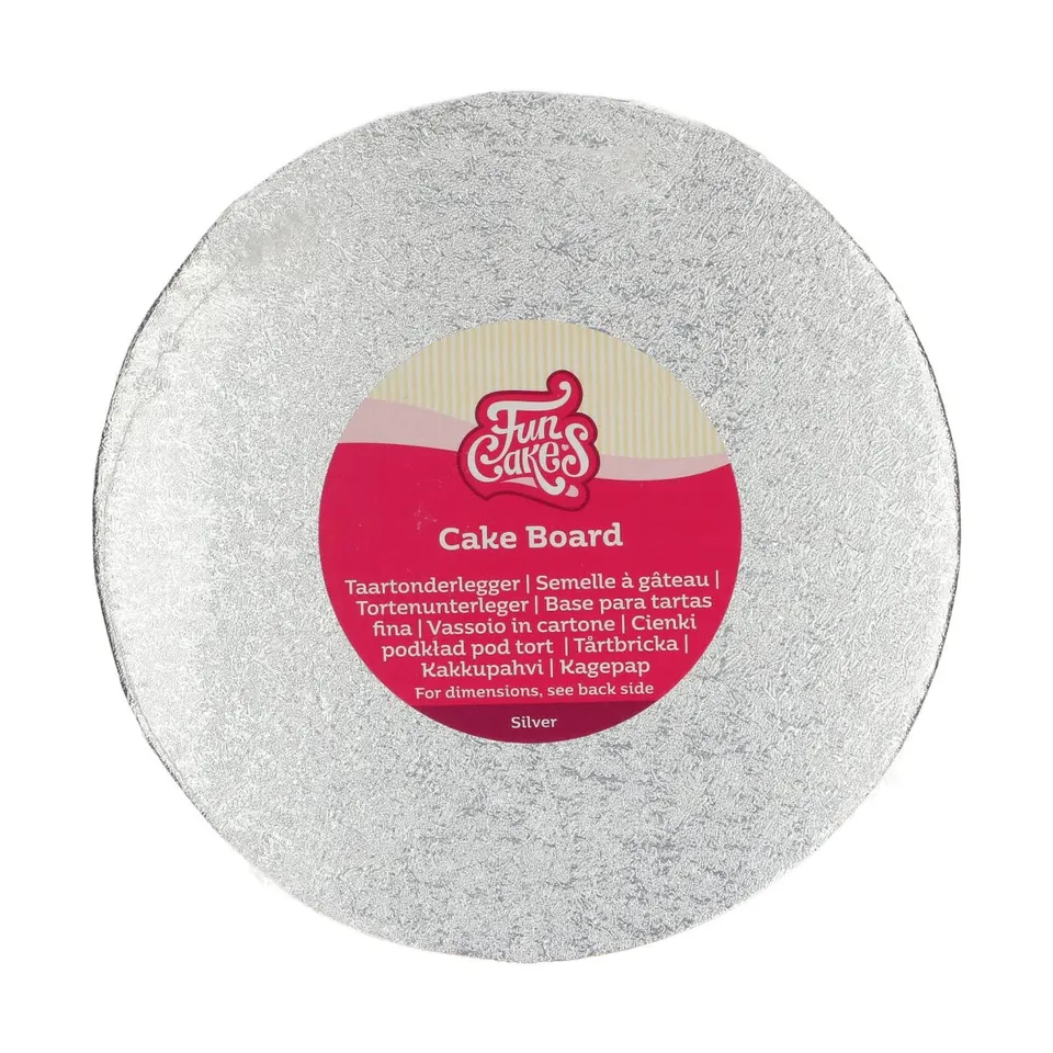 funcakes-cake-board-round-tortenunterlage-silber-22-5-cm-1-st-ck image 1