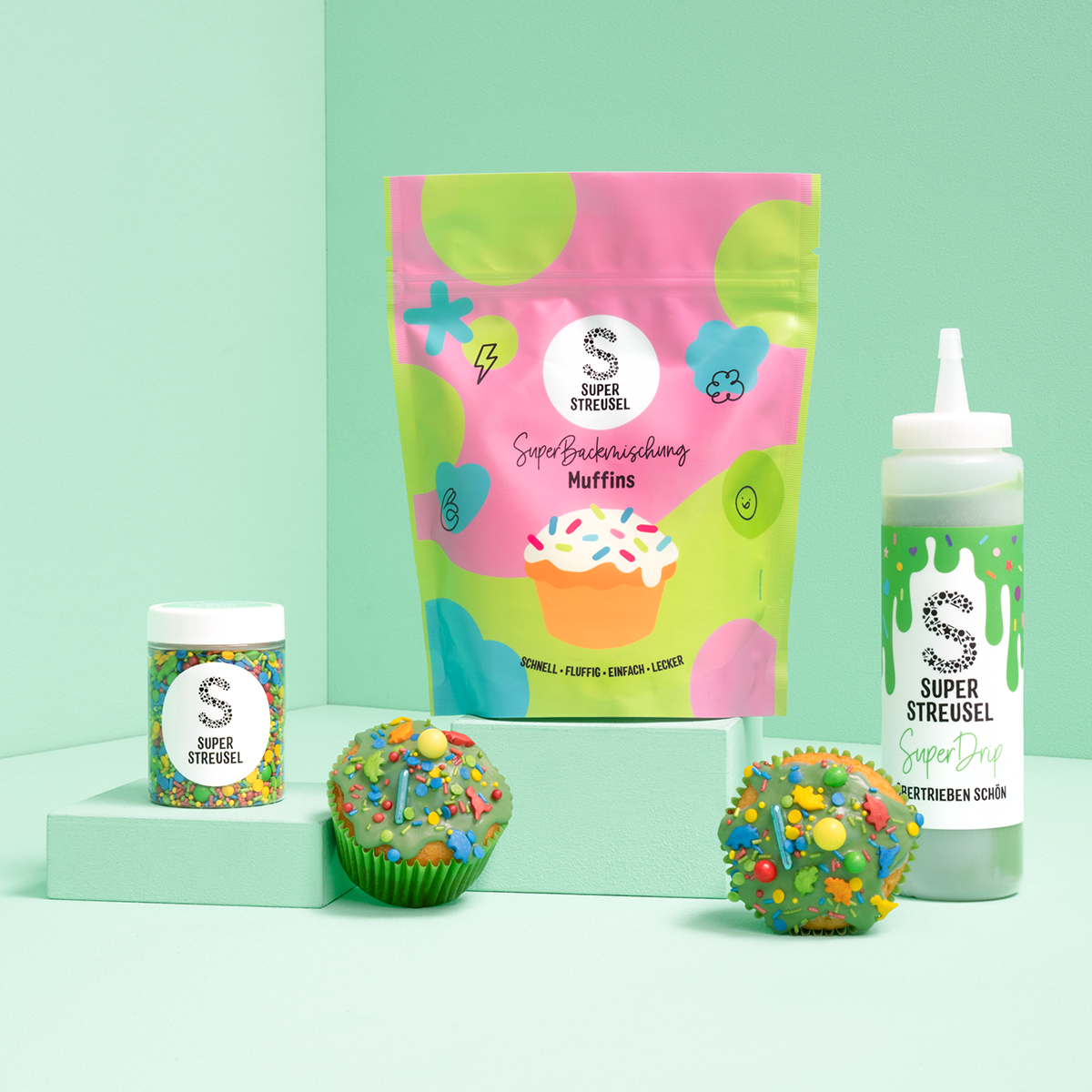 super-streusel-dinomuffinset-backmischung-dinoparty-streusel-superdrip-gr-n image 3