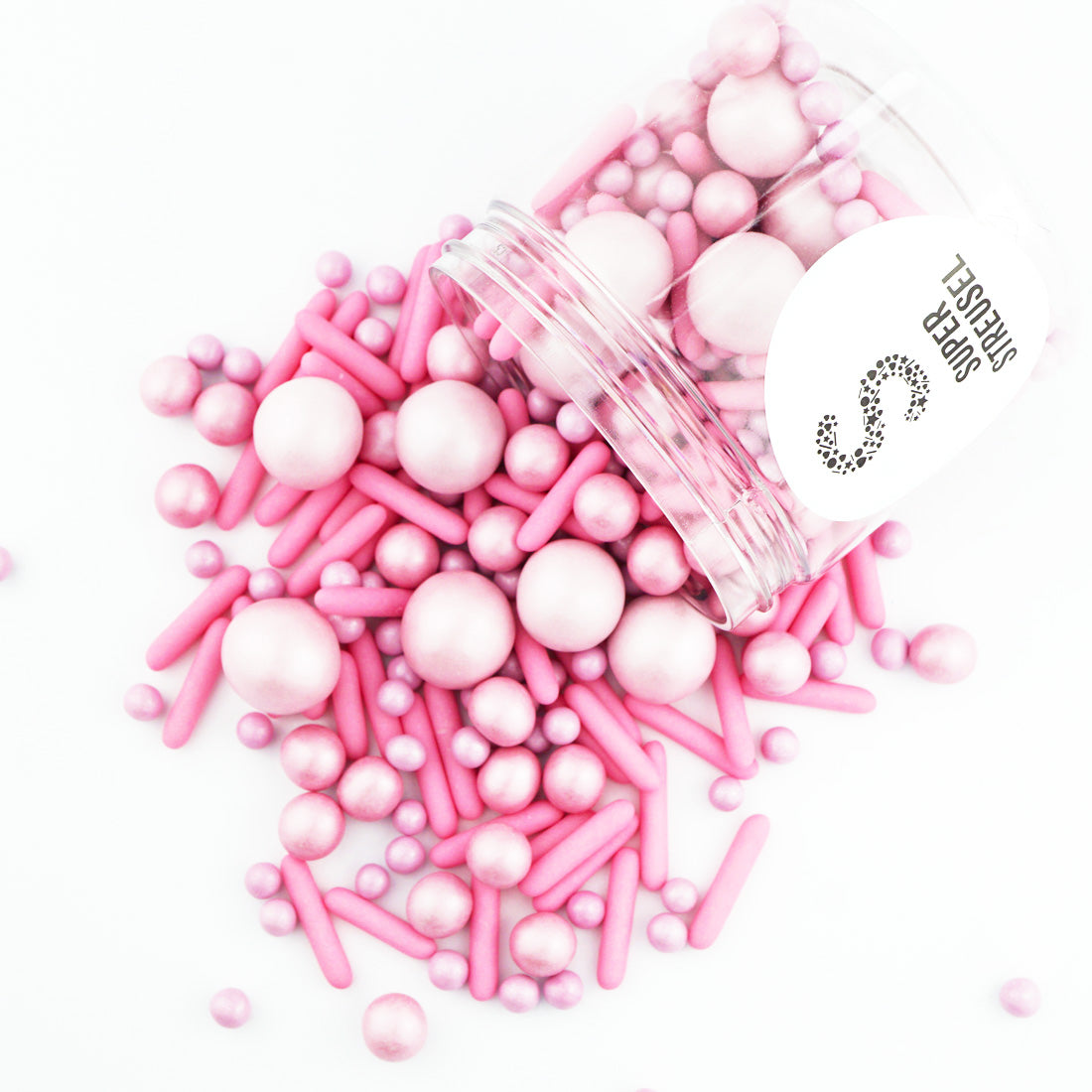super-streusel-ballerina-streuselmix-rosa-mit-schokokugeln-knusperkugeln-und-sti image 2